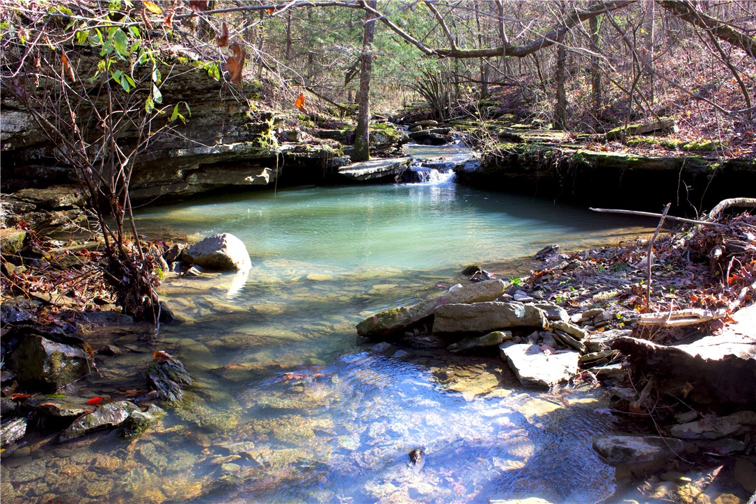 Opportunities like this are rare in Northwest Arkansas! This expansive 419-acre hunting and recreational property, located just 30 minutes from Fayetteville and 35 minutes to Fort Smith, offers prime highway access for easy visits. Upon entering, you'll be greeted by a large pine stand and a pond. A modest mobile home provides basic accommodations, though the property's true value lies in its vast land and location. There are several clearings that could easily be turned into food plots. With over six miles of trails, diverse terrain, and proven wildlife harvests, it's perfect for outdoor enthusiasts. The landscape features rock outcroppings, seasonal water, waterfalls, and ideal hunting spots, including an old cabin-turned-deer blind. The northern section offers a mix of cedar and hardwoods and the northeast corner presents breathtaking views and potential build sites. This property is ideal for a hunting camp or future home. Grab some coffee and some hiking boots and let's take a look - you won't be disappointed!