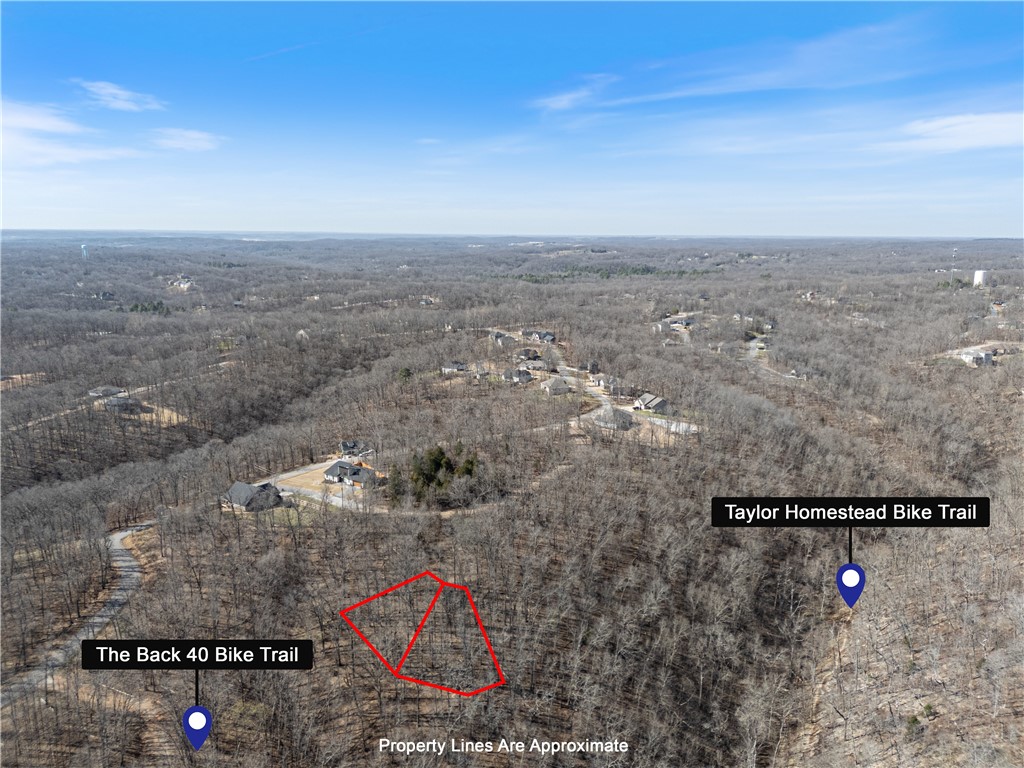DOUBLE LOT! Discover this opportunity to build your dream home on Grimsby Lane. Completely surrounded by nature and still an empty cul-de-sac, the lots offer incredible privacy and beautiful views.  Both lots back up to the intersecting Back 40 Trail and Taylor Homestead Trails, providing immediate access to miles of world-class biking and hiking right from your backyard. Whether you’re an outdoor enthusiast or simply enjoy serene surroundings, this location delivers!
With gently sloping terrain and natural beauty throughout, the property offers flexibility for a variety of home designs. Enjoy the quiet neighborhood setting while still being just a short drive from golf courses, lakes, shopping, and dining. Don’t miss this rare chance to own a larger, trail-adjacent homesite in one of Bella Vista’s most sought-after areas.