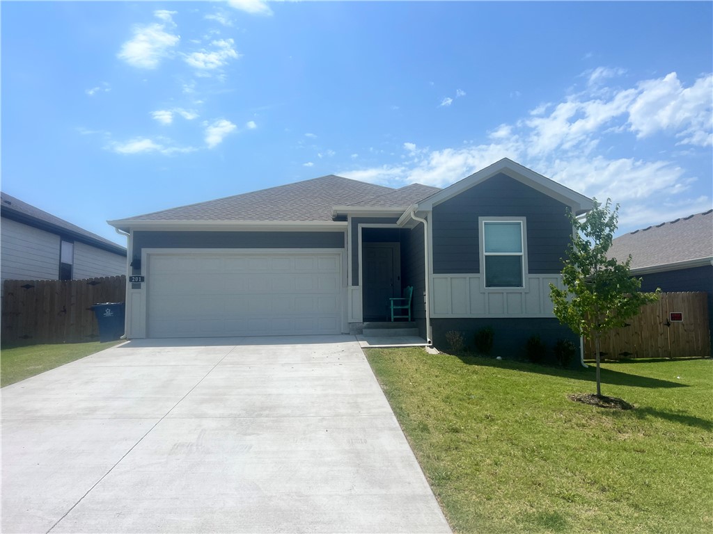 Now available for lease on August 1st!  Conveniently positioned near Northwest Arkansas Regional Airport and just minutes from shopping, dining, and entertainment in Rogers and Lowell. This newer home features an open-concept design with a modern kitchen offering 36-inch upper cabinets, granite countertops, stainless-steel appliances to include refrigerator-washer-dryer, and plenty of storage. Luxury vinyl plank flooring in the main living areas, carpet in bedrooms, LED lighting throughout, and a garage door opener add comfort and convenience. Located in the City of Highfill with a Gentry mailing address, Gentry ZIP code, and Gentry School District. Call listing agent details and scheduling.