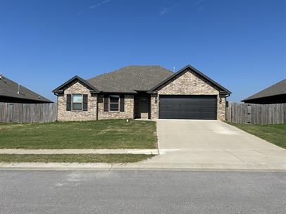 Great location in Prairie Grove close to schools & neighborhood playground/park. Short commute to 1-49 & 11 miles to U of A campus. Newer 3 bedroom, 2 bath, 2 car garage home split floor plan with privacy fenced back yard & covered back patio. Open concept living/dining/kitchen with separate pantry. Vinyl plank floors throughout. Primary suite with dual sinks, separate shower, linen closet, and access to laundry room through primary bedroom closet. No smoking allowed anywhere on property & No parking in the street after 8pm. No basketball goals allowed in front of home. No trailers, boats, RV's or large work trucks weighing more than 3 tons may be parked anywhere on the property at any time. No above ground swimming pools. Pets negotiable. Tenant responsible for utilities, pest control, renter's insurance, & lawn maintenance. Refrigerator included in the listed rent amount. All adults, age 18+ who will be living in the home must apply, be credit and background checked and on the lease.