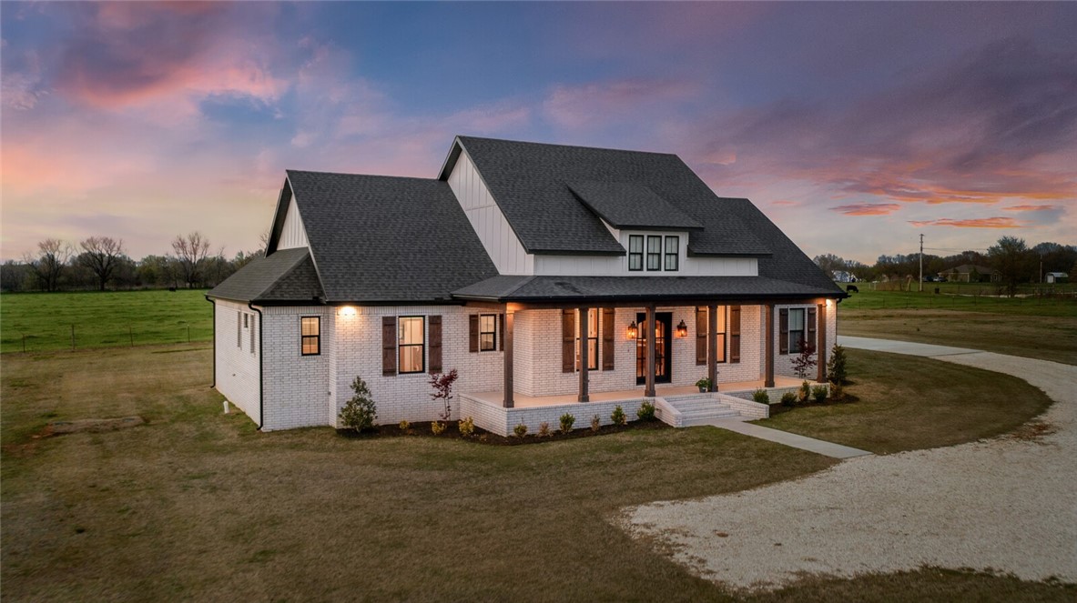 3,089 square foot custom built home on almost 18 acres features every ingredient for those interested in a pastoral living environment, agricultural, livestock or equestrian pursuits. This turn-key dream home is perfection, from superior quality construction to designer finishes. Casual elegance describes the open concept floor plan of this 4 bedroom, 3.5-bathroom home. Sun-lit living room features  wooden beams, custom designed light fixture & built-ins & gas fireplace. Gourmet kitchen has the finest cabinetry, high end appliances, island, butler’s pantry & large safe room/walk-in pantry. The spacious primary bedroom has an impressive ensuite bathroom with freestanding bathtub, walk-through shower & large walk-in closet. Outside is a spectacular outdoor patio with built-in grill area, ready for entertainment or relaxation. Insulated equestrian barn with 15 stalls, tack & feed room, Olympic sized 200 X 70 arena are among essential structures. Property has all horse safe fencing & Artesian Spring with Wellhouse.