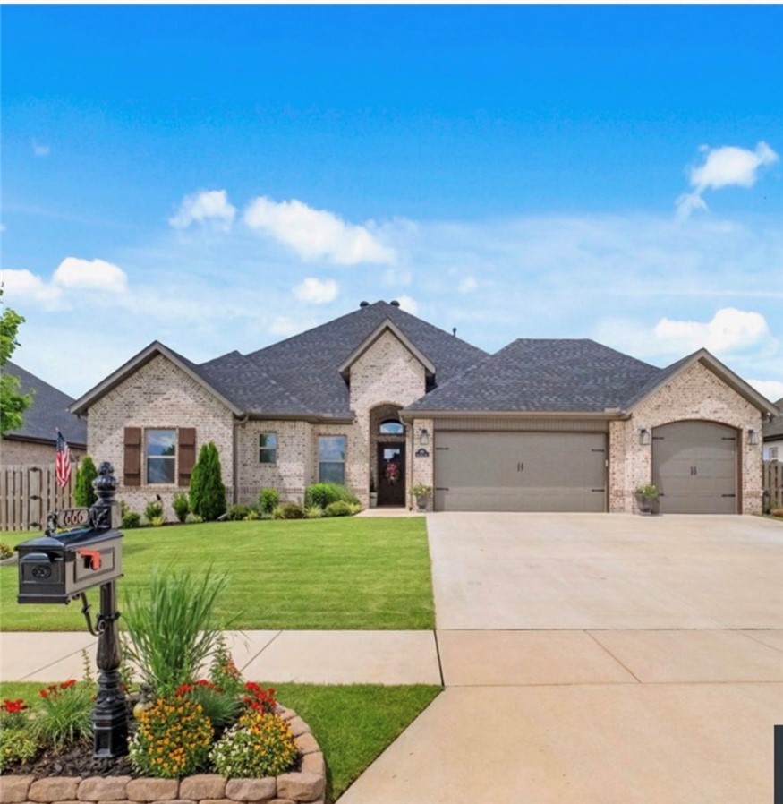 Welcome to the turn-key stunner 886 Bellagiola! Offering a 4/2.5 with lots of extra's, beautifully landscaped, including raised bed garden (separate from the backyard) for healthy home fresh food options. The vaulted ceilings with wood beams accent the main living area perfectly, enjoying a gas fireplace, eat in kitchen, pantry, granite countertops with seating or enjoy your formal sitting area. The back porch has been completely enclosed to add an additional space (your choice; currently an office with fireplace, enjoy this space as a 2nd living, media, workout, homeschool, playroom, sunroom, options are endless), the primary suite is very spacious with a his & a her closet, whirlpool tub, shower and private bathroom. Still enjoying the vaulted ceilings and beams! Lots of natural light. The additional bedrooms all have spacious closets, with carpet (remainder of the home has wood floors), half bath for guest off the living space. The 3 car garage has epoxy floors! Currently the 3rd car is a workshop.