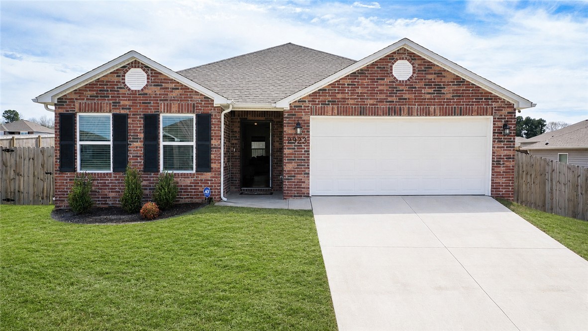 Welcome to this beautiful, bright, and airy home featuring 3 beds, 2 baths, a split floor plan, with open living spaces located in west Fayetteville in Crystal Springs Subdivision. This home offers durable and neutral LVP flooring throughout the house with tile in the bathrooms, granite countertops in the kitchen and bathrooms, 9-foot ceilings in the common living spaces, a spacious open floor plan centered around island seating, and a designated dining area. Relax in the primary suite with a beautiful, custom-built electric fireplace, a large shower, and an oversized walk-in closet for all your storage needs. A covered patio and fully fenced back yard are perfect for playing, gathering, or a pet’s private oasis! Close to hiking and biking trails, walking distance to Underwood Park (opening this summer!), shopping, schools, the U of A, and minutes from I-49. You don’t want to miss this lovely, one-owner, well-maintained home! 
Solar panels owned and convey with the home. Enjoy cost-savings on your electric bills!
