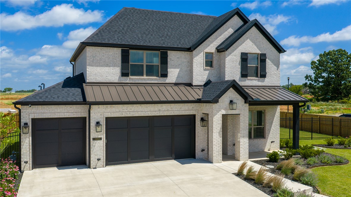 Stunning 2024-built, two-level "lavendar plan" home offering 3 bedrooms and 2.5 baths, perfectly positioned on a beautifully landscaped corner lot with both iron and privacy fencing. This thoughtfully designed home includes a dedicated office and a spacious 3-car garage, offering both functionality and flexibility for today’s lifestyle. The kitchen features quartz countertops, a gas cooktop, separate oven, and microwave—ideal for both everyday living and entertaining. The living room is enhanced by custom built-in cabinetry and a cozy gas log fireplace, creating a warm and inviting focal point. Upstairs, a spacious bonus room provides endless possibilities for a second living area, playroom, or media space. Step outside to the covered back patio, complete with its own gas log fireplace, perfect for year-round enjoyment. With modern finishes, intentional design, and beautiful indoor and outdoor living spaces, this home blends comfort, style, and effortless elegance. GE Profile kitchen refrigerator to convey.