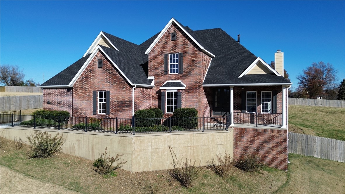 BACK ON THE MARKET at no fault of sellers. Striking 2 story home built in 2015 on a 1.06 acre estate lot in the sought-after Barrington Heights S/D. Approx 4004 sq ft of beautifully appointed space featuring 5 generous bedrooms, 3 full baths, 1 half bath, & a dedicated office alongside an elegant formal dining room, stunning chef’s kitchen equipped with gas cooktop, built-in appliances & expansive counter space. Spacious great-room & a cozy fireplace flows seamlessly into the kitchen creating an open, welcoming layout. The main-level primary suite impresses with a huge bedroom, dual vanities, soaking tub, oversized custom tile shower & large walk-in closet, while upstairs offers a guest suite with full bath plus 2 additional bedrooms & a hall bath—ideal for media/bonus space. Highlights include a three-car garage, wood flooring, a butler’s pantry, laundry on the main, fenced yard & covered patio. Located just minutes to shopping and dining, this home delivers luxury, space and lifestyle in one exceptional package.