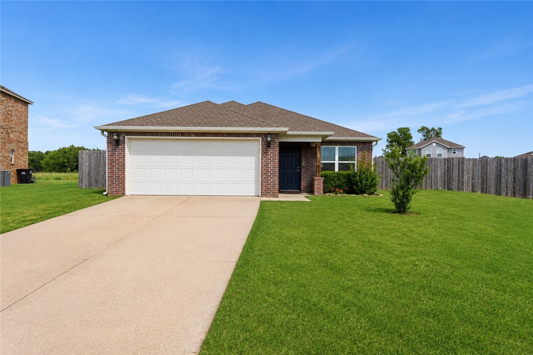 Welcome home to this charming all-brick home on a quiet cul-de-sac near I-612, I-49, Hwy 112, Willis Shaw Elementary, and Shaw Family Park! Enjoy neighborhood amenities including a pool, clubhouse, and basketball court. Inside features an open-concept layout with 9’ ceilings, new LVP flooring throughout, soft-close cabinetry, and a walk-in pantry. The private primary suite offers a walk-in closet and built-in floating desk. Step outside to a beautifully landscaped backyard with a privacy fence, enclosed garden area, and partially covered 14’ x 24’ deck—perfect for entertaining or relaxing. Move-in ready with thoughtful updates and an unbeatable location!