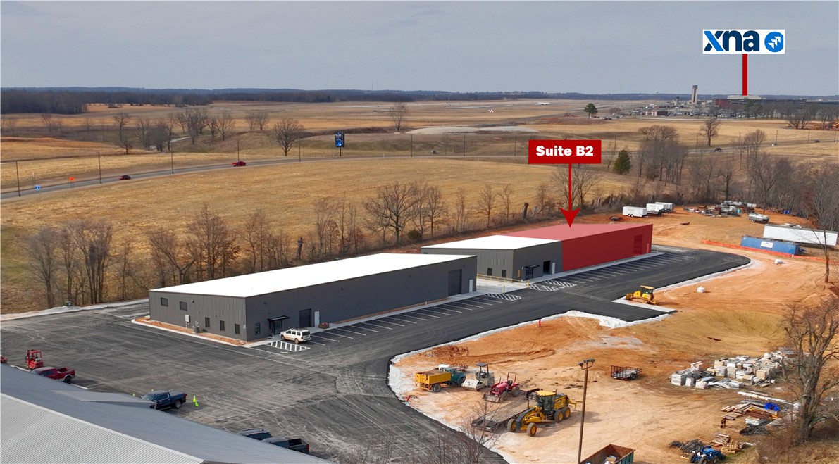 Position your business for success in this brand-new +/- 7,958 SF warehouse/flex building ideally located just off Highway 264, directly in front of XNA. Custom build for offices is available with a 4 week turnaround for qualified tenant. The warehouse offers excellent accessibility and operational efficiency with a drive-in doors ideal for distribution, light manufacturing, or flex users. Strategically positioned just 8.5 miles to the I-49 interchange, approx. 20 minutes to J.B. Hunt HQ, and approx. 25 minutes to Walmart's New HQ Campus. This property is an exceptional opportunity for logistics, service, or growth-oriented businesses.