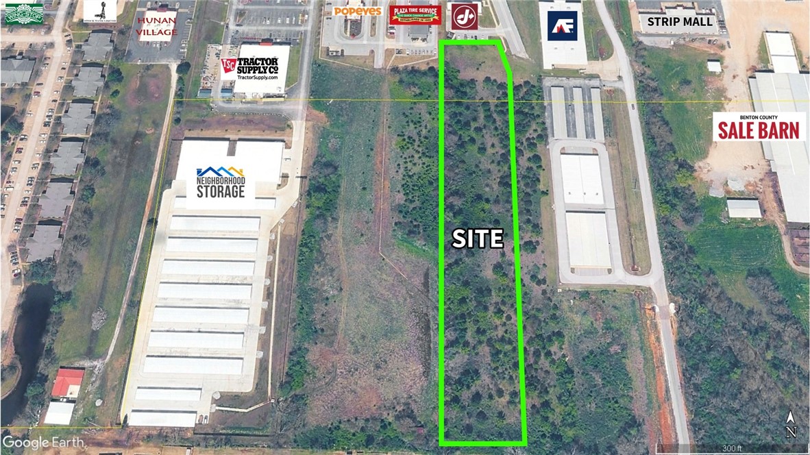 Zoned C-2.  Ideal for:  Big Box Retail, Restaurant, Hotel, Flex Space, Multi-family, Mini Storage.  Great access from Hwy 412.  8" water line, fire hydrant, and sewer main at property line. High commercial and residential growth area.  30,000 VPD traffic count.