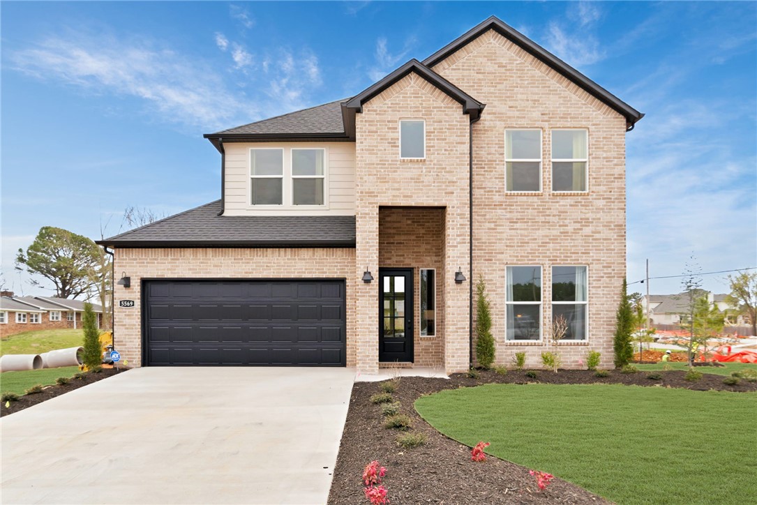 The Aurora plan in Morning Star in Bentonville, AR! In Morning Star, you will discover the epitome of luxury in the heart of NWA! This plan offers 4 bedrooms, 3 bathrooms, and an upstairs game room! Each home features a beautiful modern electric fireplace in the living room, and ceiling fans in all bedrooms, the living room and game room (per plan). You will find engineered wood flooring throughout the first floor with tile flooring in bathrooms; two-story plans will have carpet in all upstairs bedrooms and common areas. The kitchen has beautiful quartz countertops, gas range and black fixtures and cabinet pulls. The primary ensuite features a walk-in shower, freestanding tub, and tile flooring. The exterior of these homes will have 4-sides brick with Hardie® siding (per plan). Each home will have a lovely covered back patio! Address and street name subject to change. Taxes and Parcel # TBD. HOA will have a $100 cap fee.