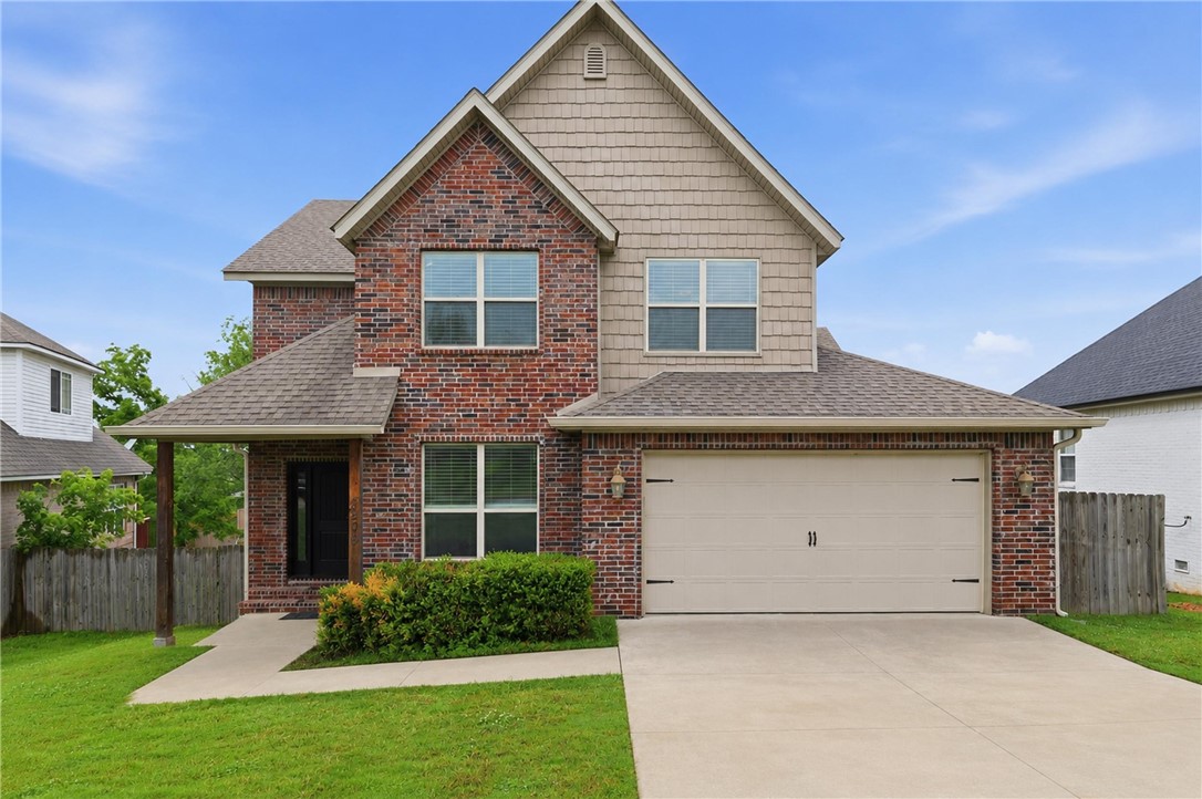 Located in Rogers, AR, this beautifully designed home blends comfort and the sought-after Northwest Arkansas lifestyle. Just minutes from shopping, dining, trails, and all that Pinnacle Hills and the greater Rogers-Bentonville area have to offer. Easy access to I-49 and just a short 10 minute drive to the Walmart Home Office. Inside, you’ll find 4 bedrooms and 2.5 baths with a dedicated office featuring a coffered ceiling and glass doors. The living room impresses with a cathedral ceiling accented by wood beams, creating a warm, open gathering space. The main level includes the private primary suite with a spa-like bath offering a tiled double shower head walk-in shower and jetted tub, a mudroom, a half bath, and laundry. Upstairs offers three additional bedrooms and a full bath, providing ideal separation of space. Step outside to a spacious backyard with a freshly stained deck—perfect for entertaining or relaxing evenings. Zoned to Bentonville Schools.