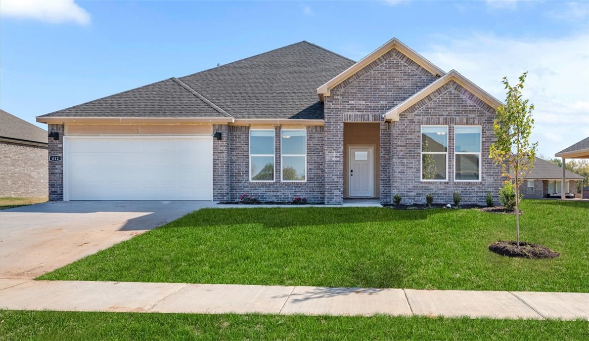 Gorgeous Garland plan in Noah’s Landing in Springdale, AR! These homes create a welcoming and comforting environment with open floorplans, an electric fireplace with a poplar mantle in the living room, and LVP throughout single-story homes. In the kitchen, you will find a gas range, quartz countertops, and 42’’ cabinets! The primary ensuite features quartz countertops, tile flooring, a walk-in shower with tile walls, and a freestanding tub! Each bedroom and the living room will have a ceiling fan. These homes will feature 4-sides brick with Hardie® siding (per plan), and a covered back patio (per plan) and a landscape package. You will enjoy the programmable thermostat that allows you to control your environment with the touch of a button! Taxes and parcel TBD. Taxes and HOA dues are approximate.