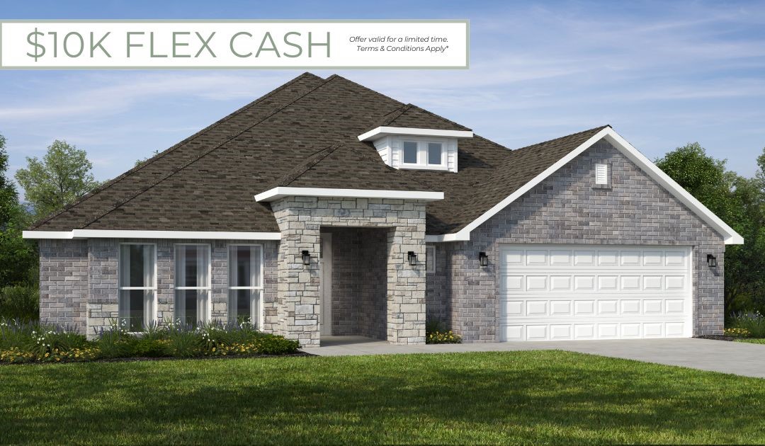 The 2575 floorplan features a 5 bedroom, 3-
bathroom with over 2,500 square feet of living space. This
premium floorplan is designed to elevate your living
experience with its exceptional features and thoughtful
design. Step into a home with impressive 15’ high vaulted
ceilings, complemented by a stylish stained box beam,
and 8’ tall front and back doors that enhance the home's
elegance. The large window wall offers a picturesque view
of the outdoors, leading to a vaulted covered back patio
perfect for relaxation and entertaining.
 Inside, custom built-ins beside the fireplace add both 
functionality and charm, while the pantry with deep 
shelves accommodates all your appliances and storage needs.
 The spacious laundry room includes a sink, making chores 
convenient and efficient.  The master bathroom features a
luxurious freestanding tub and a large 3’x5’ shower.

*Taxes subject to change based on new​​‌​​​​‌​‌​​​‌‌​​​‌‌‌​​‌​​‌‌​​​​ construction.*