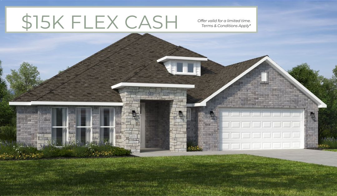 The 2575 floorplan features a 5 bedroom, 3-
bathroom with over 2,500 square feet of living space. This
premium floorplan is designed to elevate your living
experience with its exceptional features and thoughtful
design. Step into a home with impressive 15’ high vaulted
ceilings, complemented by a stylish stained box beam,
and 8’ tall front and back doors that enhance the home's
elegance. The large window wall offers a picturesque view
of the outdoors, leading to a vaulted covered back patio
perfect for relaxation and entertaining.
 Inside, custom built-ins beside the fireplace add both 
functionality and charm, while the pantry with deep 
shelves accommodates all your appliances and storage needs.
 The spacious laundry room includes a sink, making chores 
convenient and efficient.  The master bathroom features a
luxurious freestanding tub and a large 3’x5’ shower.

*Taxes subject to change based on new​​‌​​​​‌​‌​​​‌‌​​​‌‌‌​​‌​​‌‌​​​​ construction.*