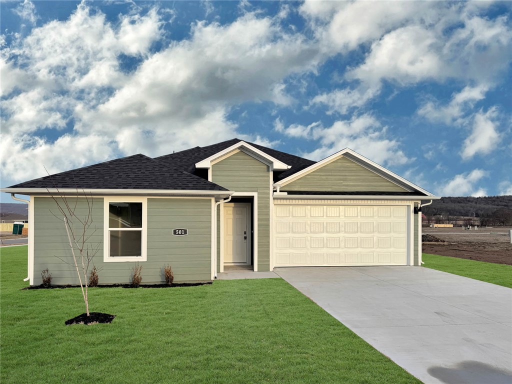 Fabulous Fargo plan in Selah Meadows, our newest home community situated in the heart of Prairie Grove.  Each home in Selah Meadows is meticulously crafted with attention to detail, creating a space that feels both luxurious and welcoming. From the moment you walk through the door, you'll be greeted by modern features and spacious layouts that cater to every lifestyle. Our homes boast premium finishes and thoughtful designs, ensuring that you'll be stepping inside your own personal oasis. These homes will be complete with LVP flooring throughout, wood shelving in all closets, pantry and utility room. Kitchen will have granite countertops and stainless-steel appliances! Bedroom one bath will have granite countertops, double sinks, and a walk-in shower. Home will have a Garage Door Opener, and a Landscape package. Home will have Beautiful 4-Sides siding.