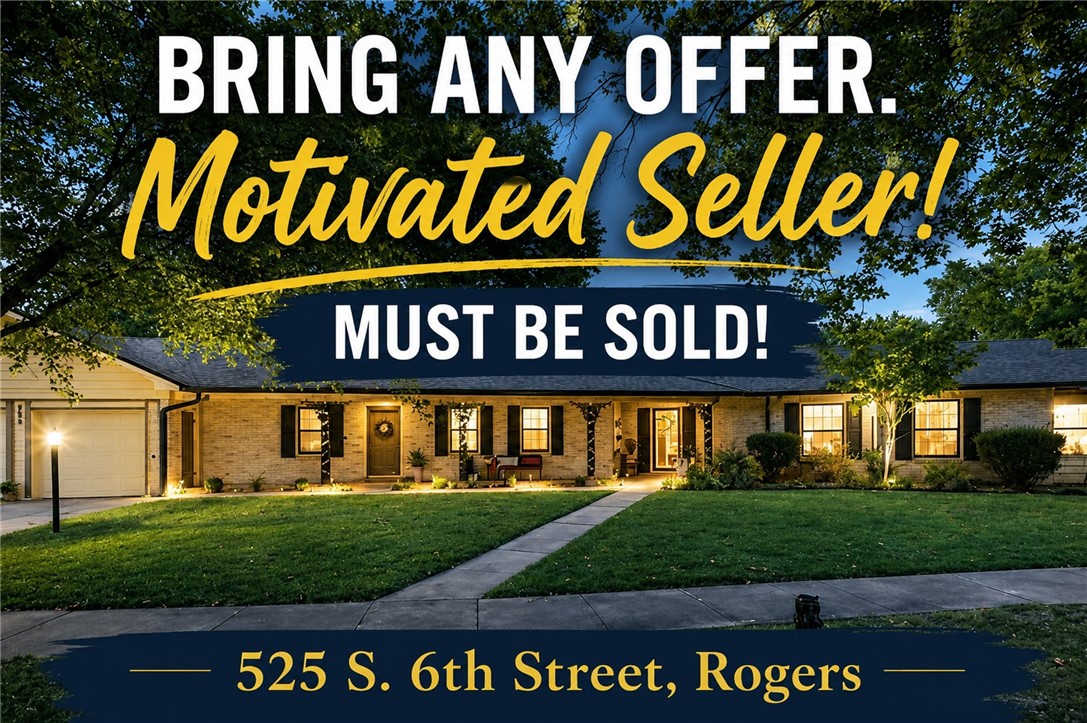 Bring any offer, motivated seller, Must Be Sold! NEW IMPROVED PRICE.  Seller Offering Preferred Lender Credit Up to $5K. Step into 1947 charm in downtown Rogers. This character-filled home offers generous square footage, solid bones, and a rare opportunity to own a home situated on a corner lot in a charming historic neighborhood just blocks from downtown Rogers. Enjoy easy access to local shopping, dining, entertainment, and nearby trails. Inside, the home is designed with entertaining in mind. Plus, Beaver Lake is only a quick 10-minute drive away for boating, fishing, and outdoor adventures. An oversized living and dining area creates the perfect space for hosting gatherings, while large picture windows fill the home with an abundance of natural light. The inviting sunroom offers a bright and relaxing space to enjoy your morning coffee or unwind at the end of the day, while the bedrooms are thoughtfully positioned away from the main living area to provide added privacy.