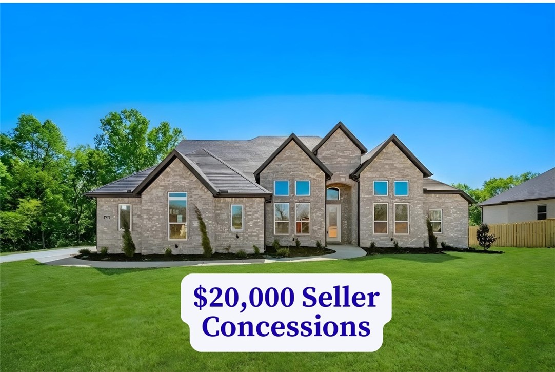 Located in the gated community of The Reserve at Serenity Ridge, The Knighton Plan sits on a spacious 1-acre lot and offers 5 bedrooms (4 on the main level), 3.5 bathrooms, and a dedicated office. The open-concept layout features a stunning kitchen with custom cabinetry, soft-close doors and drawers, quartz countertops, and double ovens—perfect for entertaining. The private primary suite includes a beautifully tiled shower, a stand-alone soaking tub, and a large wrap-around closet. Relax on the covered back patio with a fireplace, TV hookup, and beautiful views.  Taxes are based on land only. Seller is offering $20,000 in concessions plus a $3,000 lender credit with preferred lender.