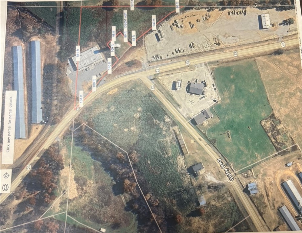 Vacant land located near a busy intersection.