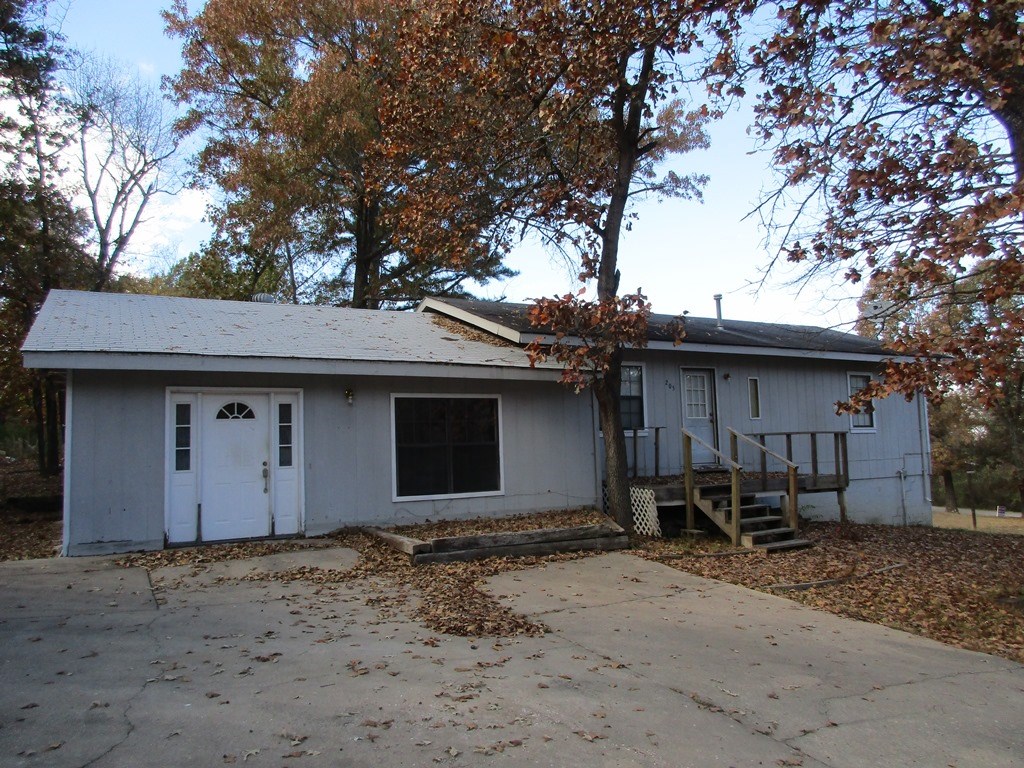 This home offers 3 bedrooms, 1 bath with space for 2,  large living area, dining room, eat-in kitchen, unfinished basement, and detached garage.