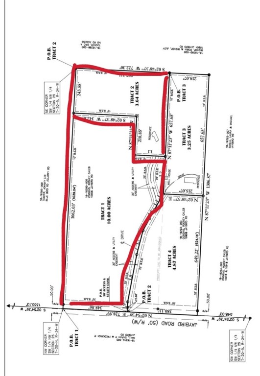 RARE LAND OPPORTUNITY! 13+ flat, incredible picturesque acres off a main road. Tract 1 and 2.