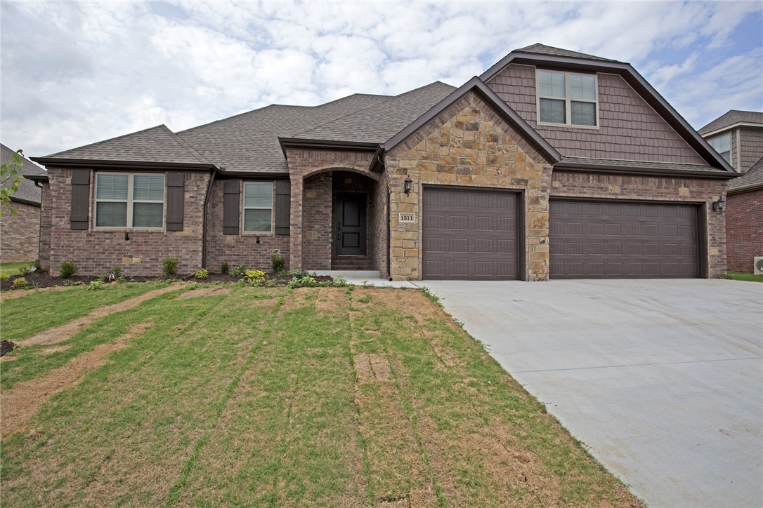 4 bed + bonus, 2.5 bath, 3 car garage in the newest subdivision in Centerton! Built by the award winning Homes by Roth, this home will include front-up lighting, sod yards with front landscaping, complete guttering, privacy fenced backyard, under eve electrical outlets for holiday lighting in the front of the home, and that's just the outside! Come inside and see 2cm granite with under mount sink in kitchen, granite vanity tops in bathrooms, 18" tile in wet areas and hand scraped hardwood flooring in entry, living room and hallways. Split floor plan offering privacy to the master of the house! ***$2500 Closing Costs Paid and Comes with a SS fridge with ice and water dispenser in the door!!***