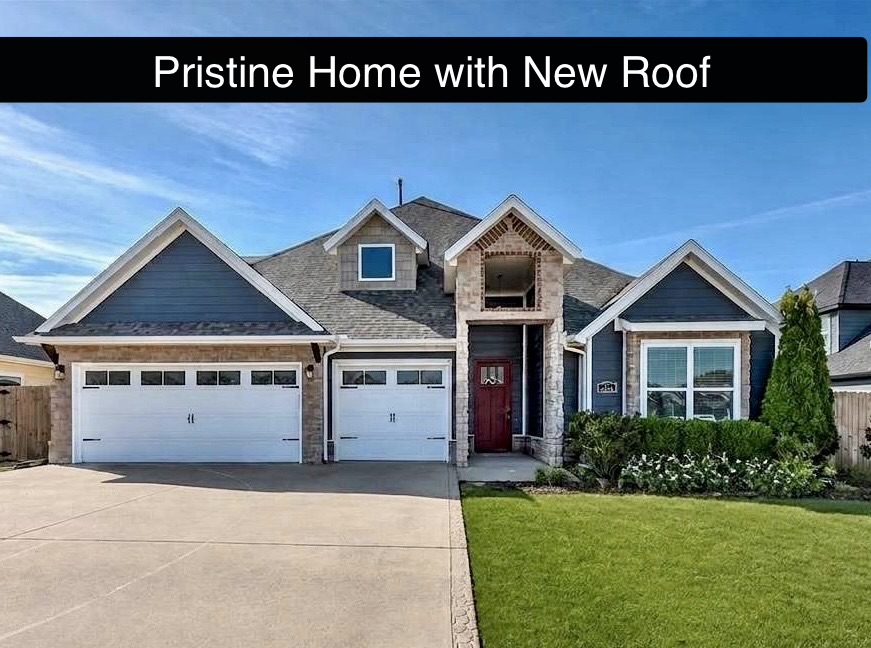 Meticulously cared for, exceptionally clean, and truly move-in ready, this craftsman home delivers solid value & layout that works for everyday living. Highlights include: Large rooms, exposed beams, huge closets, craftsman staircase, open floor plan, media room. Features include granite countertops, like-new kitchen appliances, central vacuum, custom blinds, and a well-organized laundry room w/ drop zone. Storage is abundant w/ attic space, a large 3-car garage/workshop,   and insulated outdoor storage area with custom built-ins. 4-bed, 3-bath layout includes a comfortable primary en-suite retreat. Outside, a covered patio and a larger backyard than nearby new-construction lots offer room to relax & play. At eight years old, the home has already proven its durability—and the brand-new roof installed after a 2025 hailstorm is a major buyer benefit. Located in a friendly neighborhood with quick access to I-49 and a smooth 15-minute drive to Walmart HQ, plus walking distance to Gamble Elementary and Bentonville West.