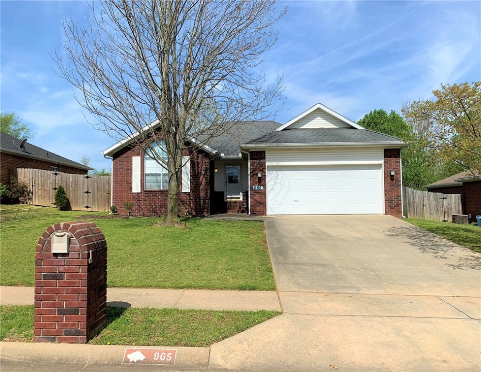 This beautiful full brick home is move in ready! Features include a split floor plan, vaulted living room with crown molding, gas log fireplace, master suite with tray ceiling and large walk-in closet, open kitchen, big dining area with room for your buffet, security system, plus a great backyard with garden beds and privacy fence. Stainless fridge conveys.  Updates include: new stainless steel kitchen appliances, interior paint, refinished wood floors, fixtures, and new 2" cordless blinds. Welcome home!