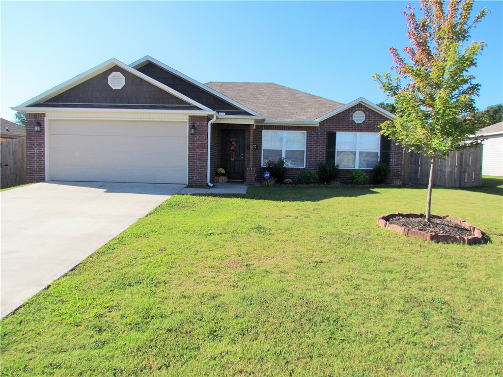 Very nice, clean home in excellent location. Built in November of 2015, Split floor plan with 3 bedrooms, 2 baths, 2 car garage w/opener, fenced back yard. 9 foot ceiling in living room with recessed lighting, ceiling fan, arch openings & plantation shutters through out. Spacious Master bedroom with ceiling fan, master bath has lining storage area and nice size walk in closet. Back yard offers plenty of space with privacy fenced extra 10x10 pad. Upgrades include guttering, stone corners & coach lights