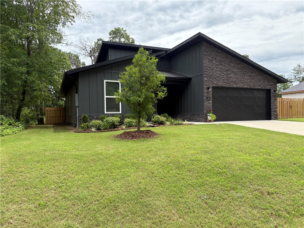 Modern styling with an open feel. 2 bedroom 2 bath with a large office/muliti use room. The home includes a large covered patio overlooking the private back yard. Privacy fence on 3 sides. The primary suite includes a large closet and custom shower. Quartz countertops, custom cabinets and LVP flooring throughout. 8 year transferable extended Quality Builders Warranty included.