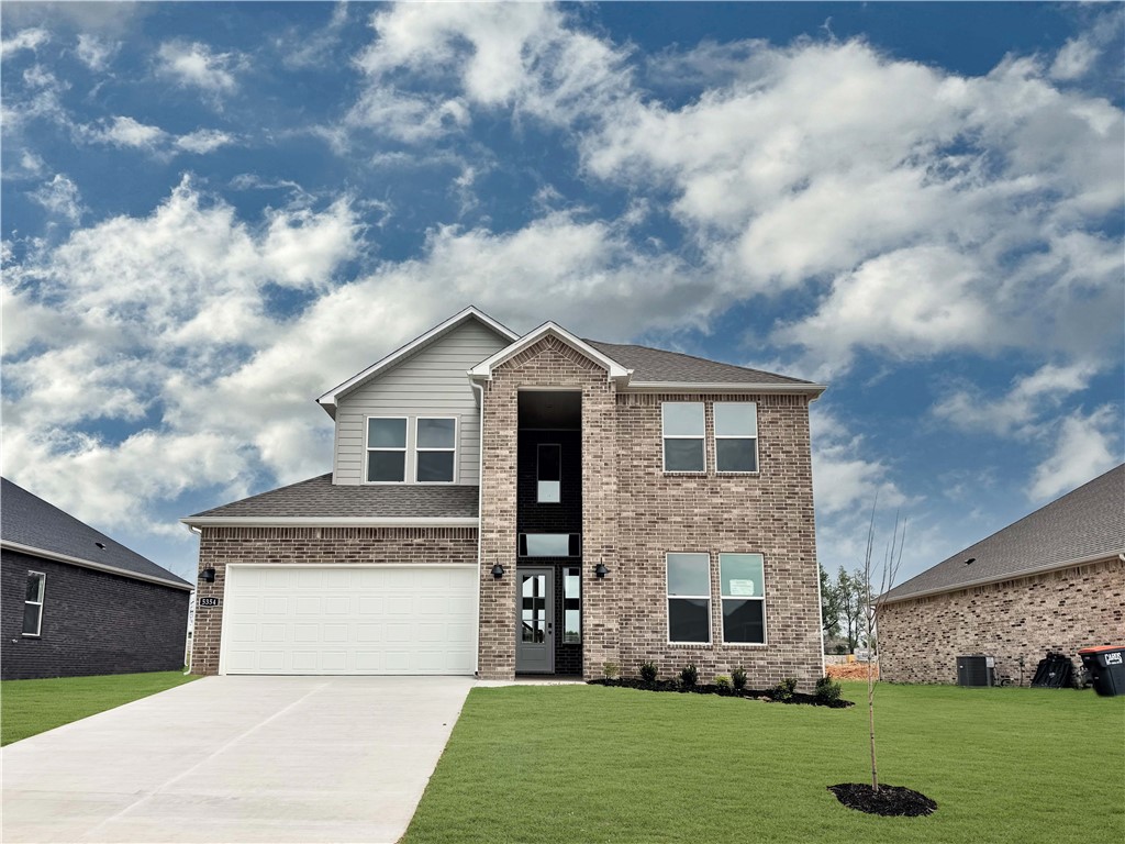 The Seiver plan in Noah’s Landing in Springdale, AR! These homes create a welcoming and comforting environment with open floorplans, an electric fireplace with a poplar mantle in the living room, and LVP throughout the first floor, carpet in upstairs bedrooms and living areas. In the kitchen, you will find a gas range, quartz countertops, and 42’’ cabinets! The primary ensuite features quartz countertops, tile flooring, a walk-in shower with tile walls, and a freestanding tub! The primary bedroom and ensuite are found downstairs with a secondary bedroom. Upstairs, you’ll find a game room and two bedrooms.  Each bedroom and the living room will have a ceiling fan. These homes will feature 4-sides brick with Hardie® siding (per plan), and a covered back patio (per plan) and a landscape package. You will enjoy the programmable thermostat that allows you to control your environment with the touch of a button! Taxes and parcel TBD. Taxes and HOA dues are approximate.