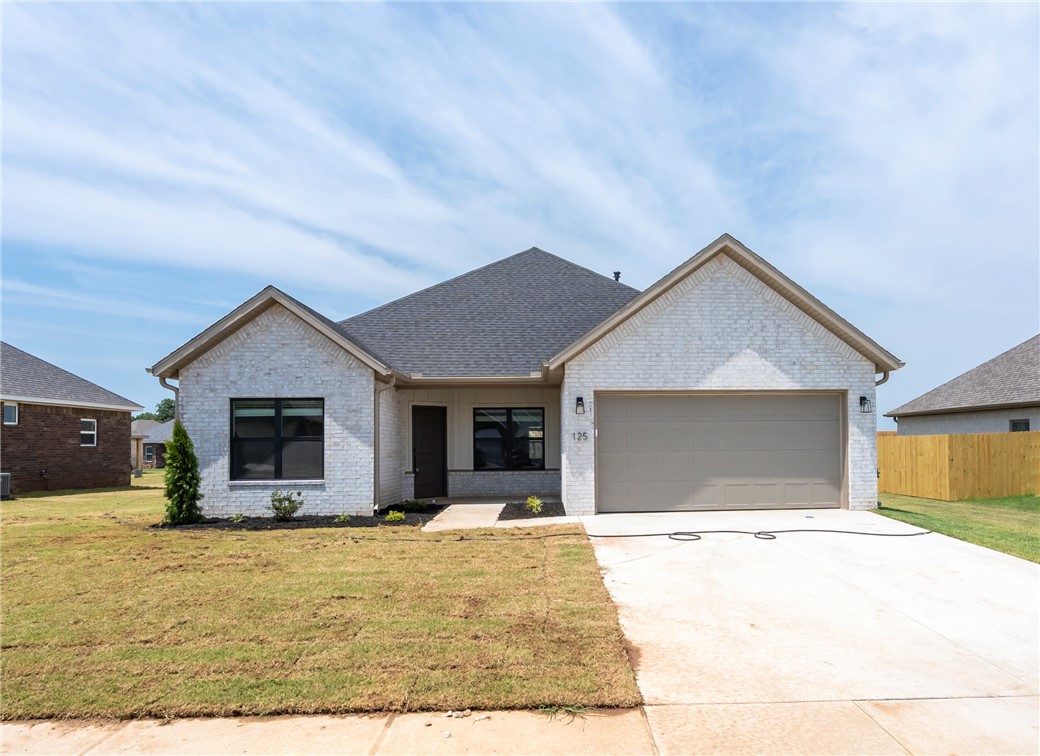 New Construction homes in a brand new subdivision in Farmington. Great split floorplan with 4 bedrooms, 2 full baths and a gas log fireplace in the living room. Stainless appliances in the kitchen including a gas range. Primary suite has a double sink in the bathroom. Home also comes with a fully sod yard, wooden privacy fence, full gutters and blinds.