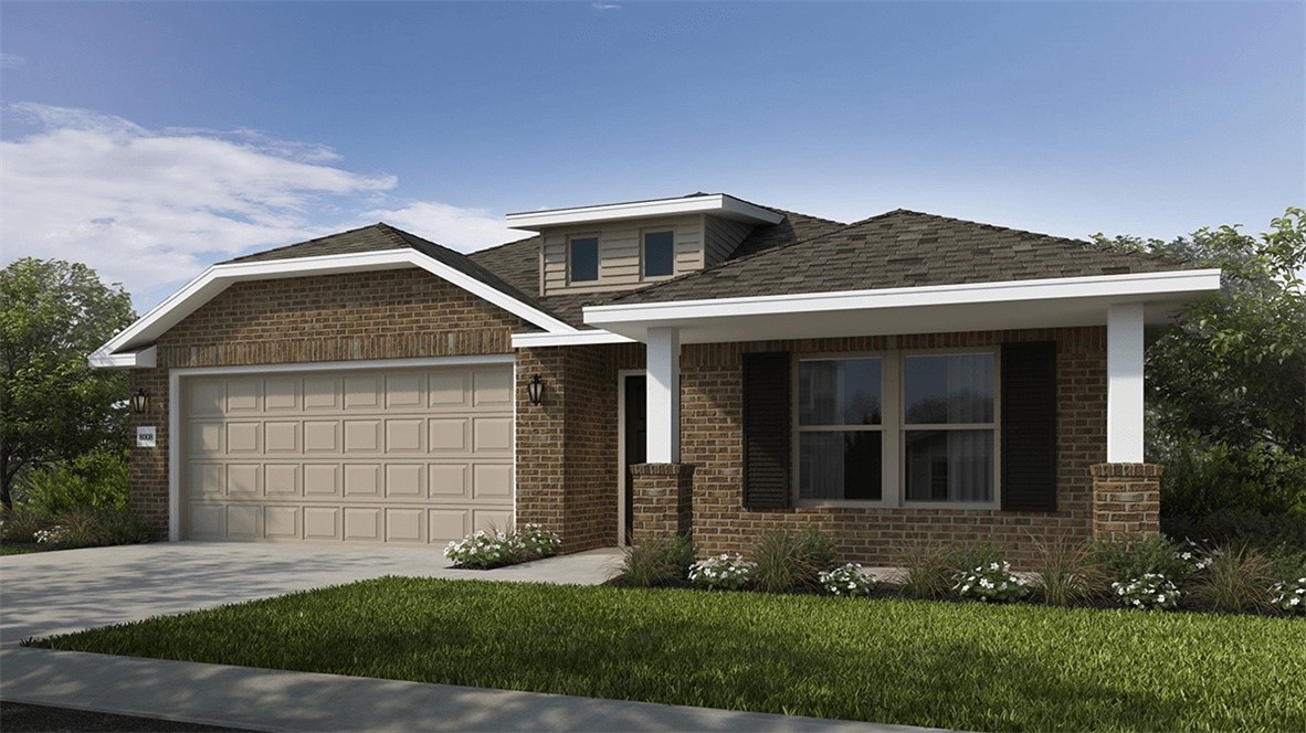 This 4 bed, 2 bath 1729 square foot floor plan is ready to
be filled with your family and friends! Connect with nature
in this floor plan thanks to the cozy covered back patio
just off the open concept family, dining, and kitchen area.
Available space is truly maximized in this home with a
kitchen pantry and dedicated laundry space, just off the
oversized primary suite closet! Taxes subject to change based on new construction.