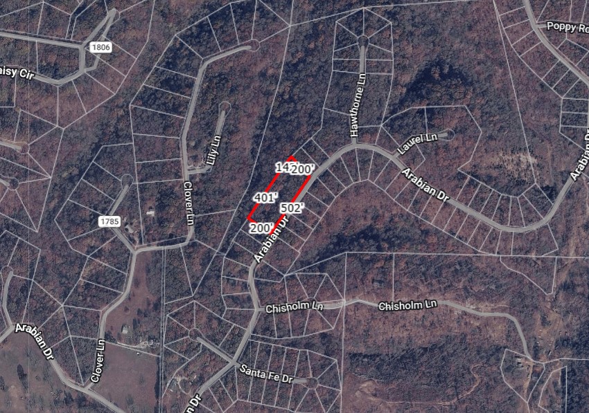 Beautiful building lot near Beaver Lake!! This lot is one of two adjoining lots for sale located on Arabian Drive, perfect for building your dream home! See MLS #1355319 for the other lot for sale.