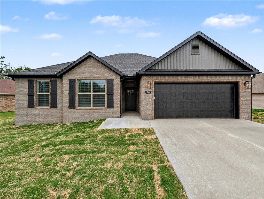 Welcome To Your Next Home! This Beautiful New Build Has Style, Function, And That "Feels Like Home" Energy From The Moment You Walk In. The Vaulted Living Room With Beam Accents Adds Warmth And Character, Flowing Seamlessly Into An Open Kitchen With A Large Island, Quartz Counters, Custom Cabinets, And Great Natural Light. The Split Floor Plan Keeps The Primary Suite Private With A Spacious Bath And Walk-In Closet, While The Additional Rooms Offer Flexibility For Family, Guests, Work, Or Play. Step Outside To A Covered Back Deck Overlooking A Super Flat Backyard, A Rare Find In Bella Vista! Convenient Location With Easy Access To I-49, Shopping, And Dining While Still Offering The Peaceful Setting You've Been Looking For. No Pets. Background And Credit Check Required.