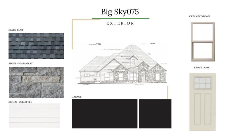 Step inside this stunning one-story home with 4 bedrooms and 3 bathrooms. Big Sky subdivision has that true Montana feel with rock and wood detailed exteriors.  With an open floor plan you get the luxury of comfortable easy living! The kitchen and living room flow right into the bonus room perfect for lounging, entertaining, or movie nights with friends and family.   The backyard has a covered patio with a gas fireplace and plenty of room to roam!  Come select the interior finishes to make this house feel like home.