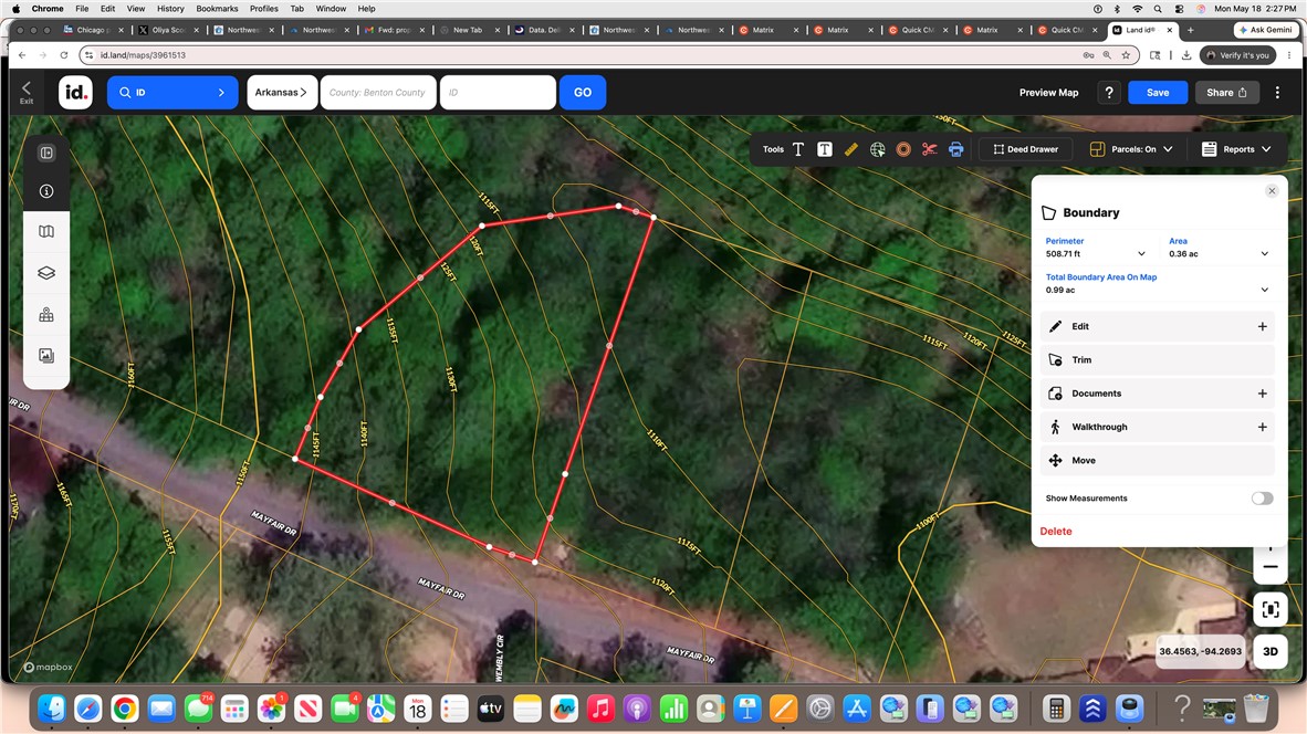 Beautiful lot with side and back area owned by Bella Vista POA. Close to Lake Windsor. Wonderful location with easy access to Hwy US-71N. Close to new Oz Trail Bike Lift.