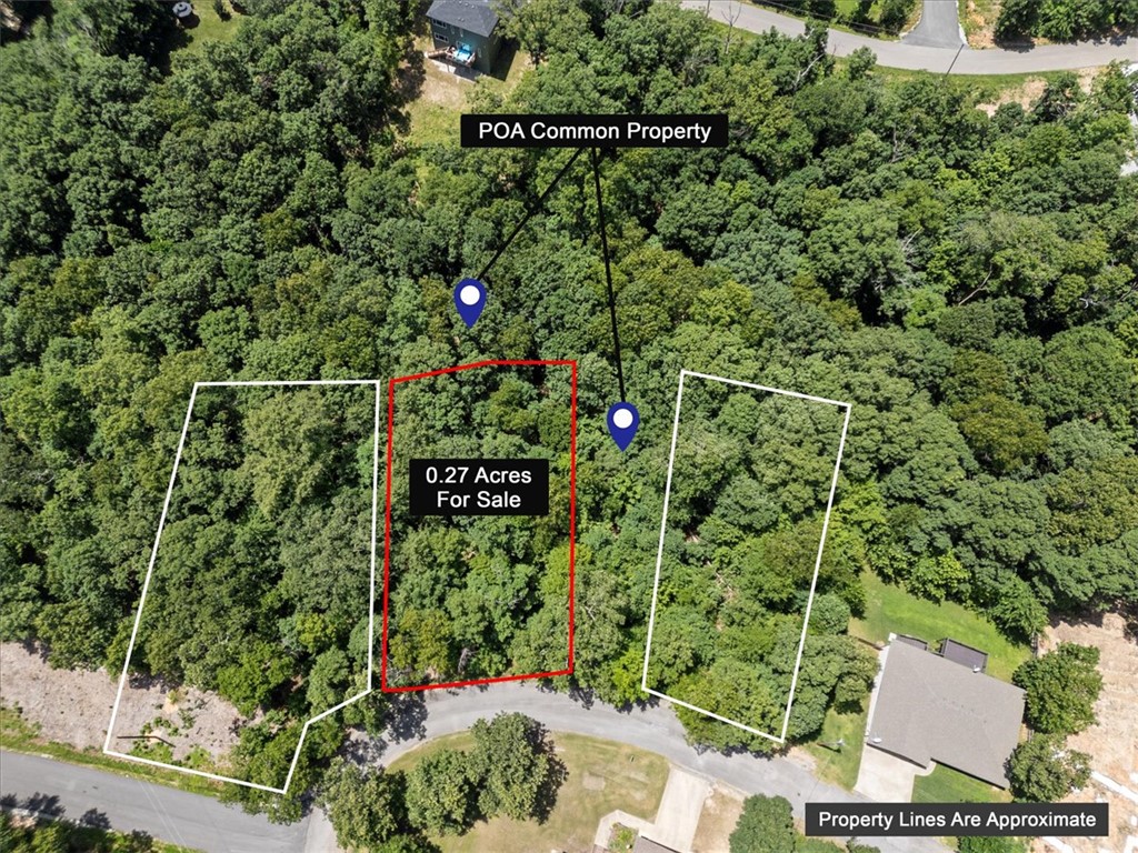 PERC TEST COMPLETE! Common property borders two sides, creating added privacy and a peaceful natural backdrop. Your future back deck would have southern exposure, making it an easy place to relax and watch the wildlife. Outdoor enthusiasts will love the close proximity to the renowned Back 40 trail system, with a trailhead just down the street — perfect for mountain biking, hiking, and exploring the scenic Ozarks right from your doorstep. Located in the highly regarded Bentonville School District. Minutes to multiple lakes, creek, golf courses, mini golf, disc golf, recreation centers, tennis, pickleball, swimming pools, parks, Blowing Springs, Tanyard Creek and the new OZ Trails Bike Park with chairlift!