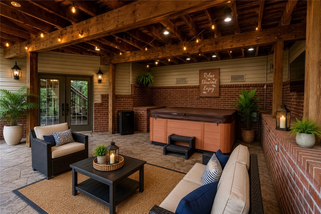 Located just minutes from Downtown Bentonville, this home offers luxury living near Crystal Bridges Museum, The Momentary, Walmart's Home Office, premier dining, coffee shops, shopping, parks, and some of the best biking and trail systems in the country. Tucked away at the end of a quiet cul-de-sac, the floor plan is designed for convenience with all bedrooms located on the main level. Downstairs, you'll find the perfect space for entertaining with a dedicated media room featuring home theater seating, a wet bar, and an expansive game room ideal for movie nights, game days, and hosting family and friends. Step outside to your own private retreat where the hot tub conveys, providing the perfect place to relax and unwind. With spacious living areas, exceptional entertainment spaces, and an unbeatable Bentonville location, this home offers the best of Northwest Arkansas living.
