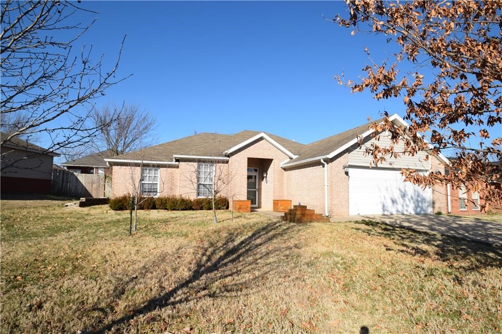 Lease $1200.00 per month Security Deposit $1200.00 Great location minutes to Walmart home office and down town Bentonville! This home has 3 bedrooms and 2 baths with 2 car garage & privacy fenced yard with storage building. Large kitchen and living room with vaulted ceilings. Home comes with refrigerator, washer and dryer. No smoking, pets negotiable with $300.00 refundable deposit and $50.00 per month pet rent. All applicants 18 years and older $35.00 credit/criminal history fee