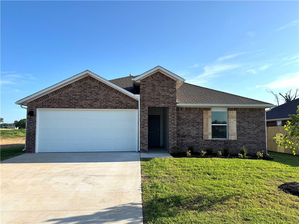 Sold before print! Beautiful Bryant plan in West Wind! Each home in West Wind was meticulously crafted with attention to detail, creating a space that feels both luxurious and welcoming. These homes are complete with granite kitchen countertops, 36-inch cabinets, and stainless-steel appliances! The primary bath features double sinks, and a walk-in shower! The secondary bath will have a tub/shower. Each home features LVP flooring throughout (per plan). These homes offer a covered patio (per plan), garage door opener, landscape package (per plan), and beautiful 4 Sides brick with siding (per plan). Bentonville Schools! These properties are located within the city limits of Centerton. Gravette Post Office will be handling the mail in this subdivision, and they will have a Gravette zip code.