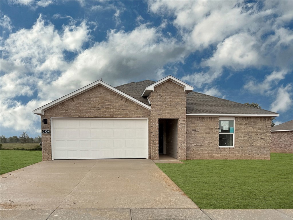 Sold before print! Beautiful Bryant plan in West Wind! Each home in West Wind was meticulously crafted with attention to detail, creating a space that feels both luxurious and welcoming. These homes are complete with granite kitchen countertops, 36-inch cabinets, and stainless-steel appliances! The primary bath features double sinks, and a walk-in shower! The secondary bath will have a tub/shower. Each home features LVP flooring throughout (per plan). These homes offer a covered patio (per plan), garage door opener, landscape package (per plan), and beautiful 4 Sides brick with siding (per plan). Bentonville Schools! These properties are located within the city limits of Centerton. Gravette Post Office will be handling the mail in this subdivision, and they will have a Gravette zip code.
