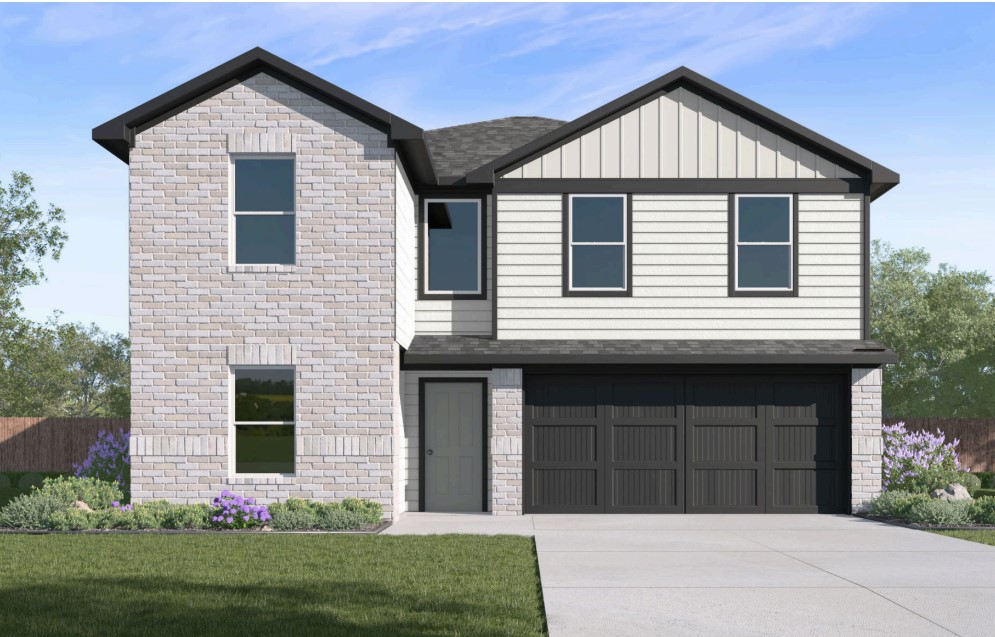 Delightful Daphne Plan in Nature Walk, located in Springdale, AR! The Daphne plan features 5 bedrooms, 3 bathrooms, and an upstairs game room! These brand-new homes will have a Brick and Hardie® siding exterior per plan. This 2-story home will have LVP flooring downstairs and carpet in all bedrooms, on the stairs and in all upstairs living areas. Kitchen features 30-inch cabinets, lovely appliances, and granite countertops with tile backsplash. Primary bedroom has a fabulous ensuite with dual sinks and a walk-in shower! LED lighting throughout. High efficiency AC with programmable Wi-Fi thermostat. Front, side, and PARTIAL back sod for the larger lots. Garage Door Opener! Parcel and taxes TBD. Come find your dream home today!