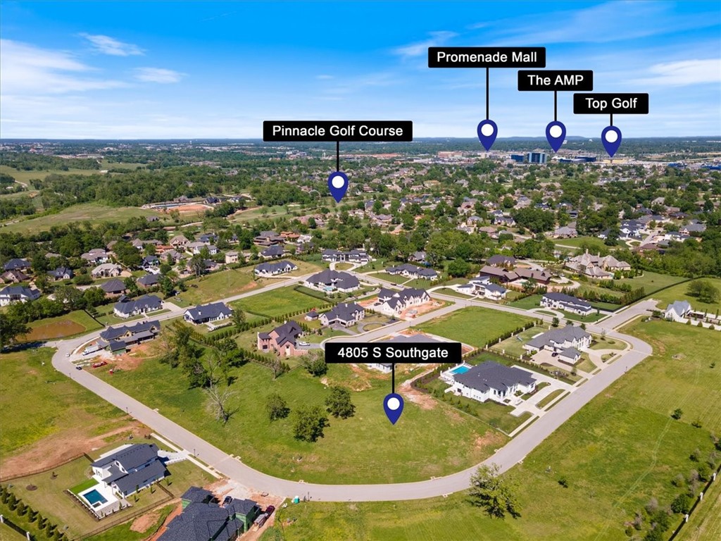Rare opportunity to build your dream home in the prestigious, private gated community of The Estates at
Southgate. This 1-acre, corner lot is in a desirable location, near the main entrance of the neighborhood.
It is one of the few remaining vacant lots that does NOT back up to a busy street and is therefore highly
sought after within the community. Interior lots have not been available for sale since initial offering in
2020! Experience more of NWA with attractions like The Walmart Amp, Top Golf, Pinnacle Hills
Promenade, high-end retail, and great restaurants- all within 2 miles. Golf lovers will appreciate the
proximity to Pinnacle Hills Country Club and Shadow Valley Country Club. Easy access to 1-49, XNA
airport, and Downtown Bentonville makes commutes and travel effortless. A topographical survey of the
lot and 2 full sets of custom house plans to be given to the new owners.