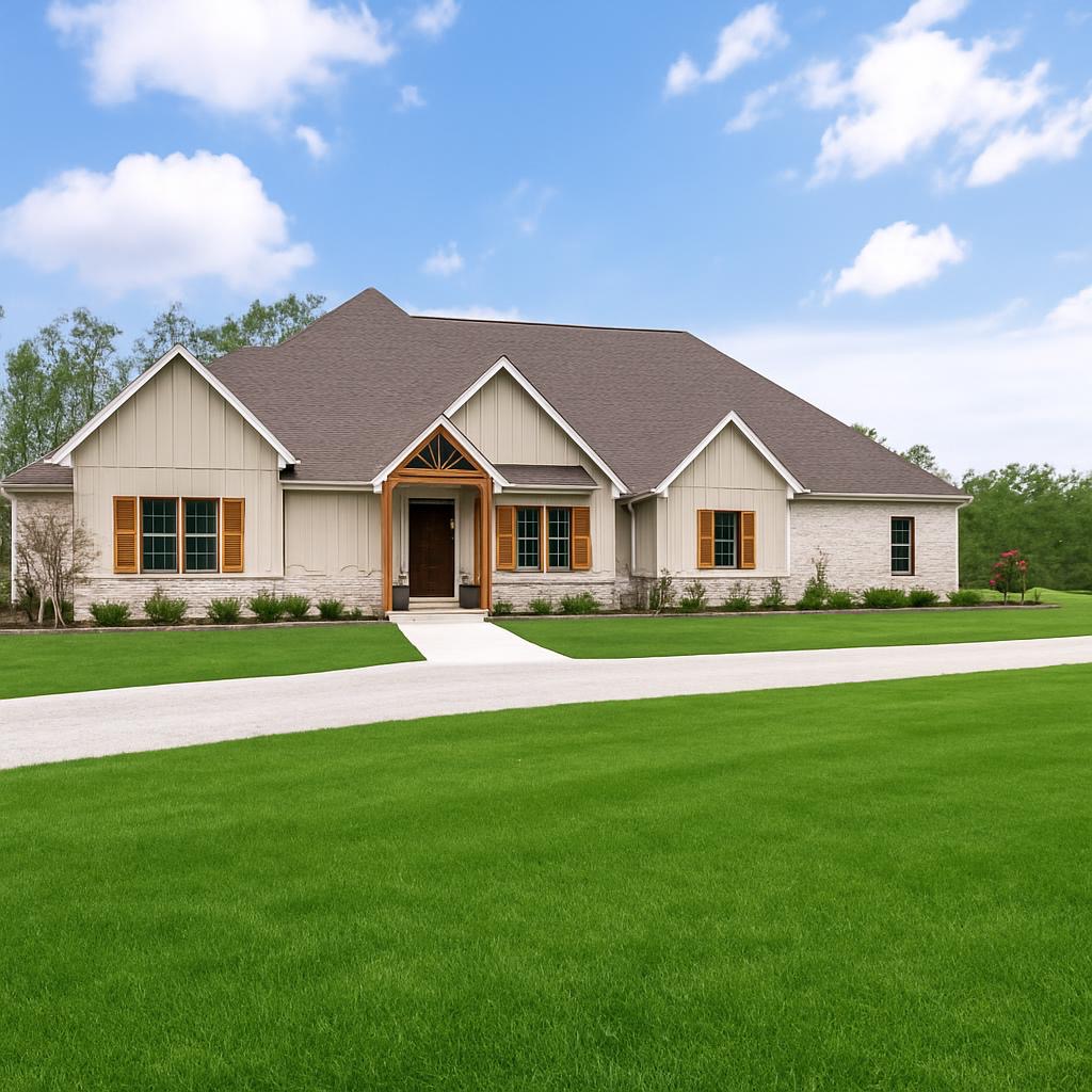 Dream Home Awaits! Custom Oasis on 3.23 Acres by Big Sugar Course! This stunning 3 bed, 3.5 bath residence boasts 4220 sqft & 4-car insulated garage. The thoughtfully designed floor plan includes a spacious primary suite, 2 additional bdrms sharing a Jack & Jill, a dedicated office, formal dining, half bath, laundry rm w/dual entrances & a cozy living rm w/a brick fireplace & wood ceiling beams add to the charm. Enjoy elegant wood floors, crown molding & abundant natural light throughout. Gourmet kitchen showcases granite countertops, island, ample cabinets, EIK & a w/i pantry. The primary suite offers a luxurious bath, W/I shower, soaker tub & 2 W/I closets, along w/a separate area featuring dual sinks & a makeup vanity. Additional highlights include bonus rm, a versatile 4th bedroom -full bath, closet & w/private garage access & expansive attic space on 2nd level. Tons of storage thru-out the home. A large, covered deck wraps around the back overlooking wood scenery. Located on a private road! Home is a must-see!