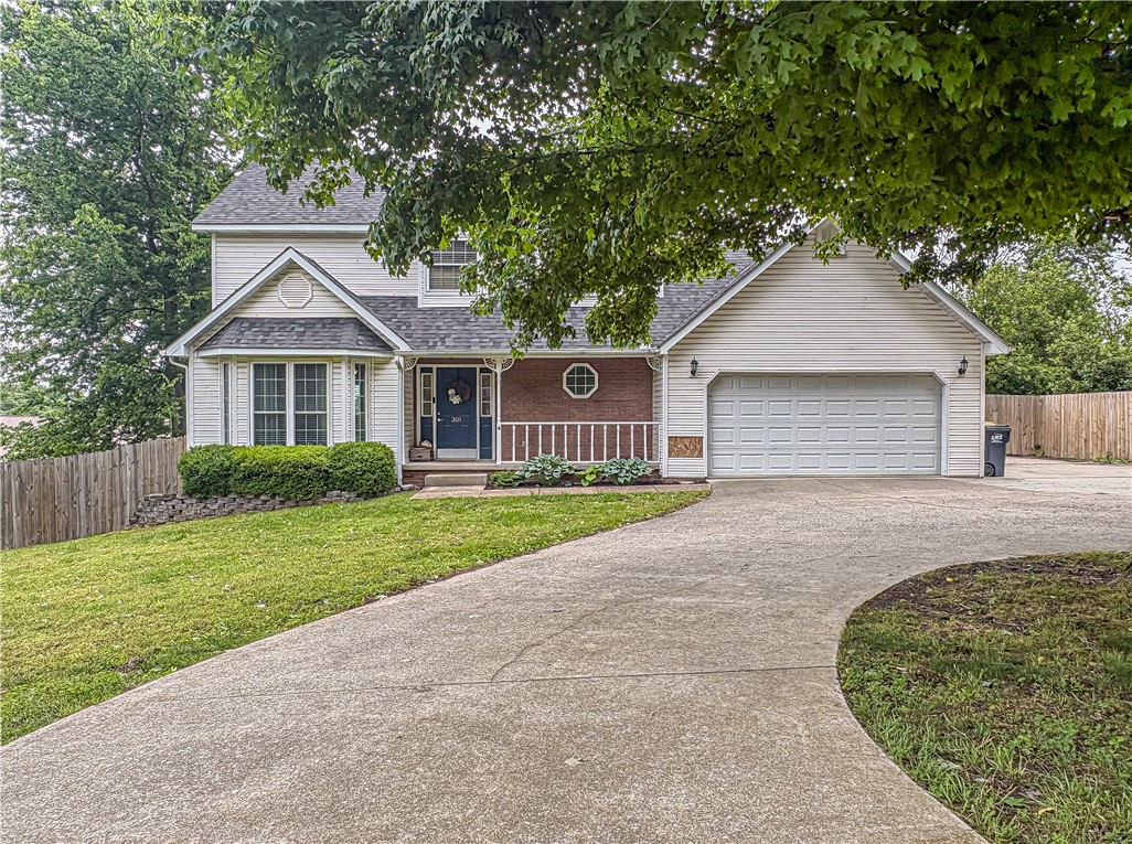 Welcome Home! This well maintained 3 bedroom, 2.5 bath, two-story home offers space, comfort, and pride of ownership. Featuring a 2 car garage, extra parking,  and abundant storage, there's room for everything and everybody. Not your typical cookie-cutter home, this property stands out with its unique character and floorplan.  Enjoy outdoor living with the nice deck overlooking the fenced backyard, perfect for relaxing and entertaining. The circle drive adds convenience and great curb appeal. Major updates include a NEW ROOF  and brand NEW SIDING  currently being installed, giving you peace of mind for years to come. Located in a desirable neighborhood just minutes from schools and shopping, this home combines a great location with everyday functionality. Don't miss your chance to make it yours!https://my.matterport.com/show/?m=FdmsmcUBjJG&brand=0