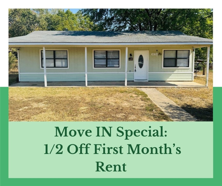 Move-in Special:  1/2 OFF the first Month's Rent! Affordable 4 bedroom, 2.5 bath updated house on a large lot.  Luxury vinyl planks throughout, 2 primary suites, and large kitchen with new appliances.  Only 25-30 minutes from Wal-Mart Home Office.  Rents for $1200 per month with a $1200 Security Deposit.  Pets are negotiable with a Refundable $250 Pet Deposit.  Yard is not fenced.  6 or 9 month lease negotiable with a higher rent rate.