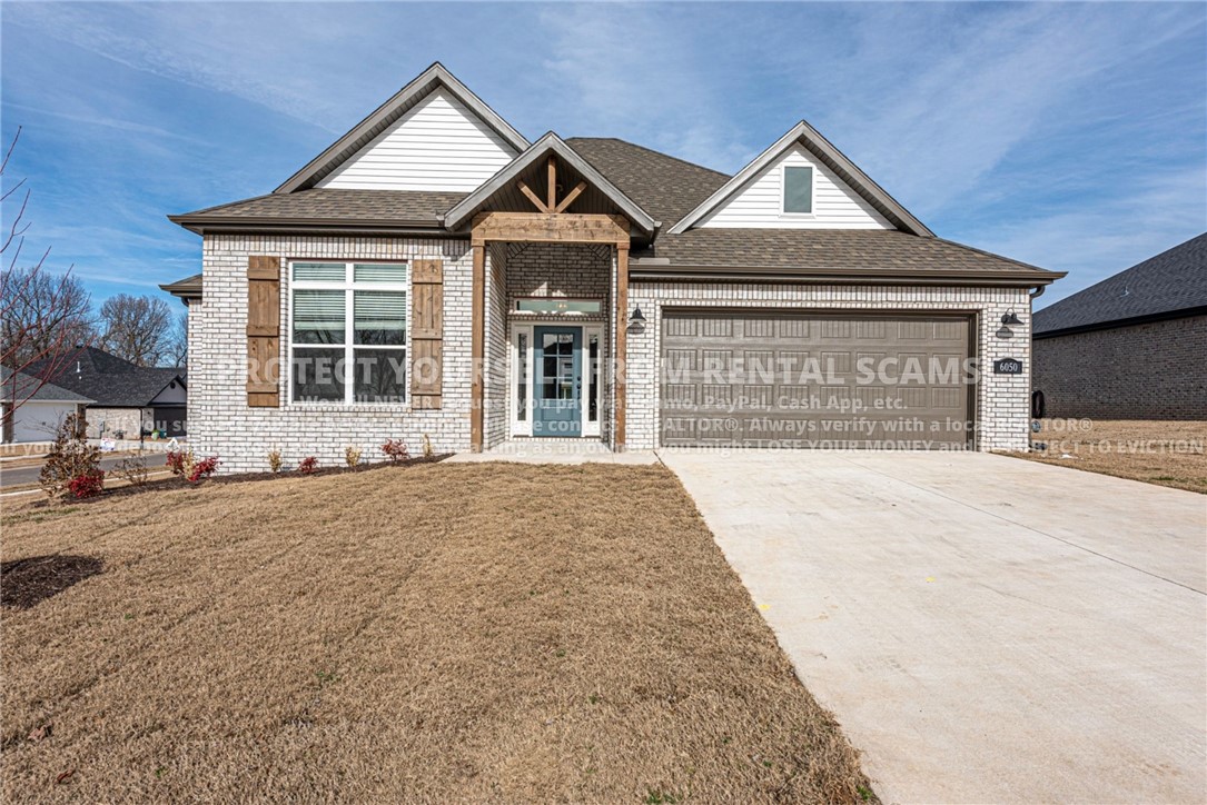 COMING SOON! Available approx. 7/20/26! Check out this 3 bed 2 bath home in Fayetteville! Conveniently located minutes away from shopping, eateries, I-49, & less than 5 miles from the University of Arkansas! From the covered front porch head inside to a light & airy main living space complete w luxury vinyl plank flooring, large windows & gas fireplace! Flow into the eat-in dining & L-shaped kitchen w white cabinetry, black hardware, granite countertops, and center island w room for additional seating! Relax & rejuvenate in the primary bedroom w vaulted ceilings & wood beam details. Primary bedroom also feature a private bathroom complete w double sink vanity, separate tub and shower, & large closet! Plus 2 additional bedrooms & a full bath! Head out back and enjoy the outdoors from the comfort of the covered back patio!*Available date may change. Property is tenant occupied - do not disturb the tenant.**Tenant is responsible for all utilities and lawn care/maintenance.*Dogs negotiable. No cats