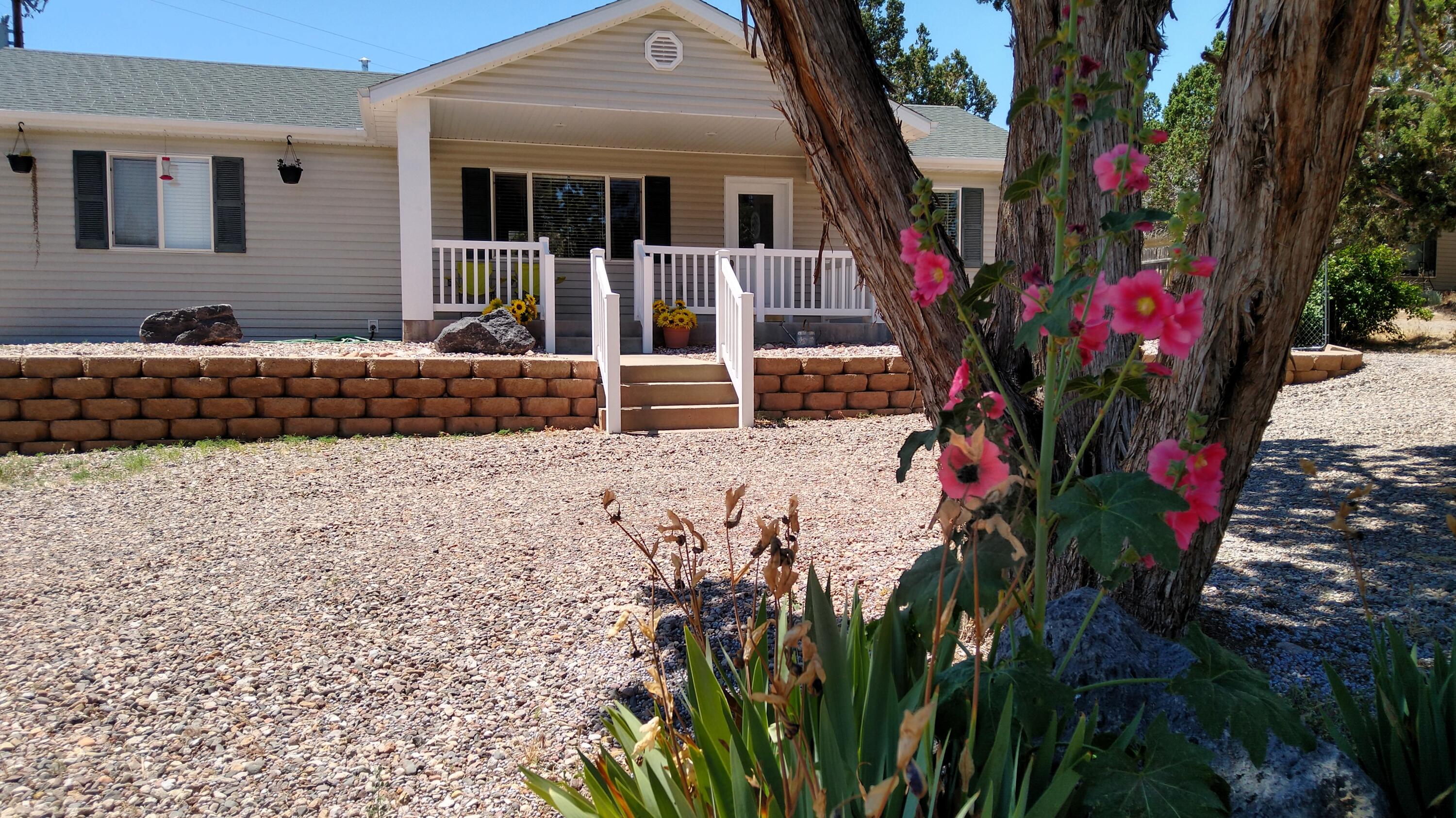 Peaceful and quiet living in Central, Utah. 30 minutes from Saint George. Clean and move in ready 3 bedroom, two bathroom upgraded home. Recent upgrades include freshly painted interior, new entrance door, new storm door, and new remote controlled garage door, new cellular window shades, new kitchen counter tops, new fireclay kitchen sink, new stainless steel kitchen appliances, new toilets, new LVP floors and new carpet throughout the house. Large air conditioned and heated attached garage with new remote controlled door. (Most homes in the area do not have a garage.) Backyard storage shed. Ready to connect to new high speed fiber optics internet service. Biking and hiking trails and recreation areas nearby.