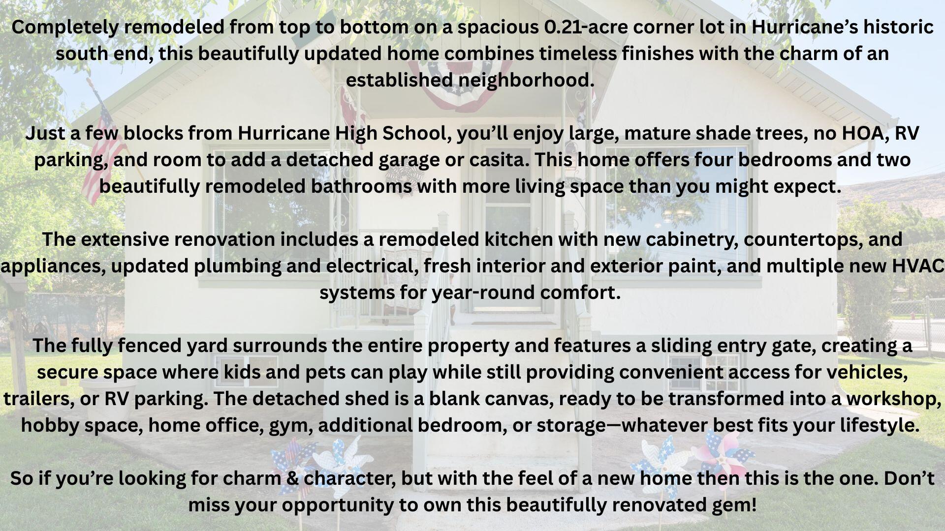 HURRICANE TOWNSITE - Residential