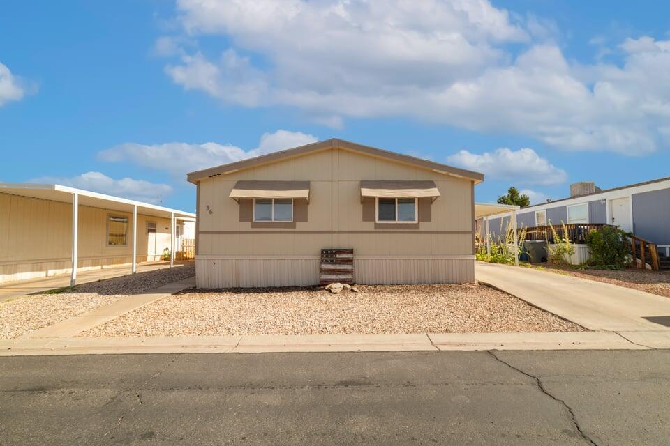 SELLER FINANCING AVAILABLE!! Don't miss this spacious and well-maintained mobile home featuring an open-concept layout, updated kitchen, large living room, and additional dining/family room space. Recent upgrades include a newer HVAC system and water heater for added peace of mind. Enjoy the generous backyard and large detached storage shed, which is included. Mobile home can also be moved to your own lot. Deck will need to be removed and replaced. A credit will be issued for a full price offer to have a new deck installed.