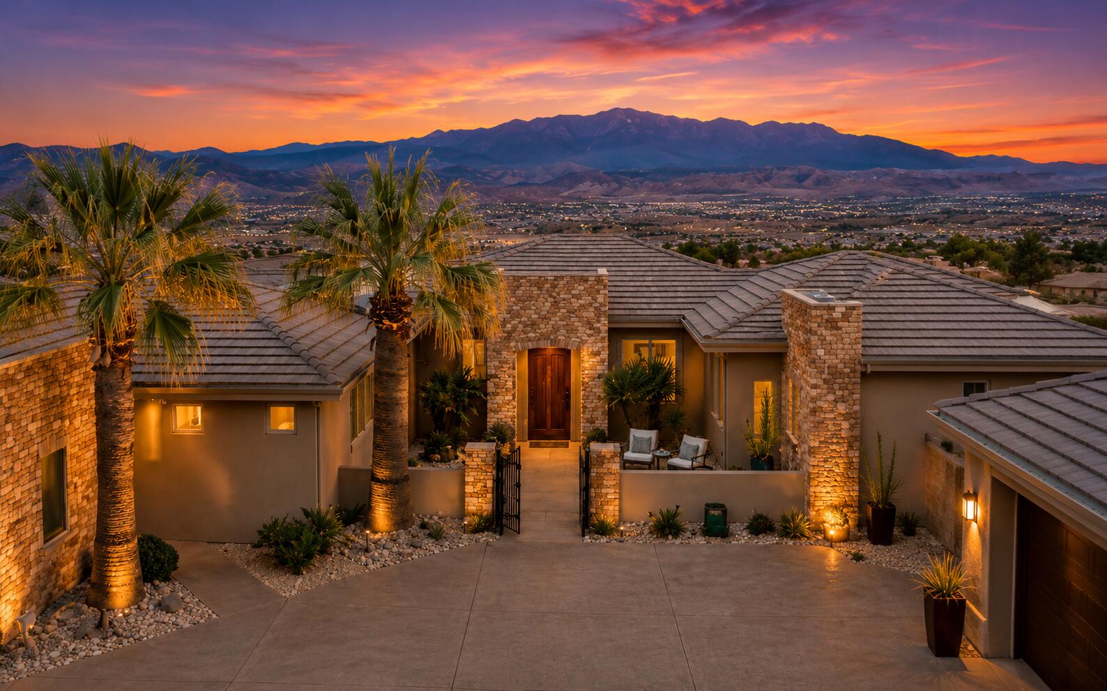 Don't miss this rare luxury home opportunity. Wake up every day to extraordinary panoramic views stretching from Zion to Ivins, showcasing the Utah, Red, and Pine Valley mountains along with sweeping St. George city views. Owners have invested over $200,000 in major upgrades and enhancements over the past few years to modernize this beautiful single-level luxury custom home in 24x7 guard-gated Stone Cliff.

Quiet and fully private front to back, this home offers seamless indoor-outdoor living just steps from the brand-new pool and spa. Enjoy a spacious primary suite and bath, while guests experience full ensuite bathrooms or the comfort of the private casita.

Ideally located just minutes from Black Desert, Sand Hollow, and other premier golf courses, Snow Canyon hiking, Tuacahn Amphitheatre, restaurants, shopping, and only a 13-minute drive to St. George Regional Airport.

From sunrise to sunset, the breathtaking views and resort-style living will leave both you and your guests in awe every single day. See Floor Plan in photo section & 3D Matterport 
New front-loading washer, dryer & furniture (negotiable)
Very Low Monthly Average Utilities
Enbridge Gas: $75.29
St. George Utilities (water, sewer, trash): $146.79
Dixie Power: $177.35